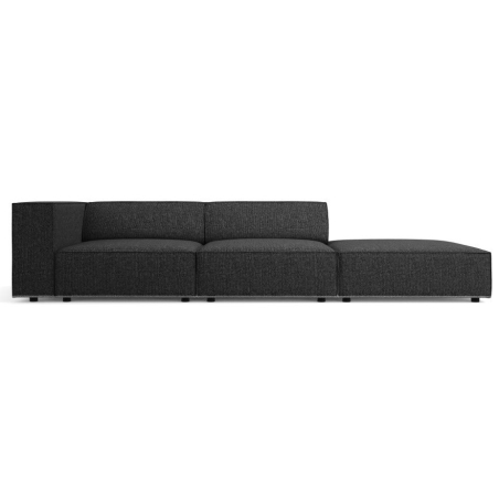 Sofa 4-osobowa szenil Arendal Cosmopolitan Design prawostronna czarny