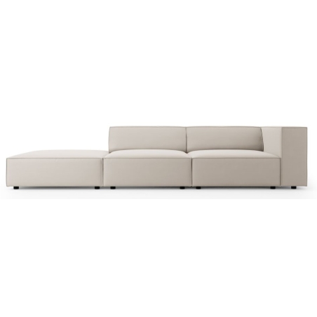 Sofa 4-osobowa welur Arendal Cosmopolitan Design lewostronna jasny beż