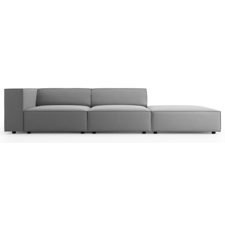 Sofa 4-osobowa welur Arendal Cosmopolitan Design prawostronna jasny szary Sofa 4-osobowa welur Arendal Cosmopolitan Design prawostronna jasny szary