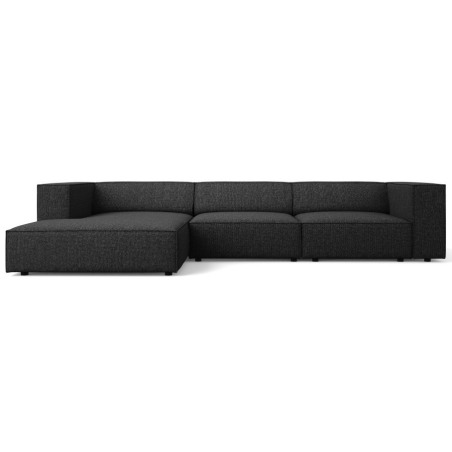 Narożnik 4-osobowy Arendal szenil Cosmopolitan Design lewostronny czarny