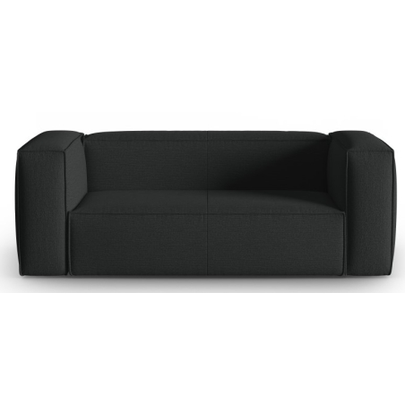 Sofa 2-osobowa Mackay strukturalny aksamit Cosmopolitan Design czarny