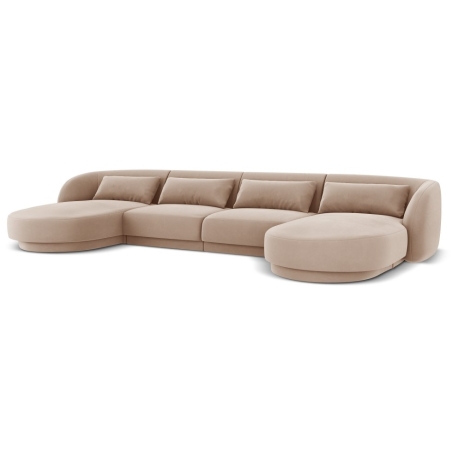 Tulum velour Cosmopolitan-design 5-seater sofa bed
