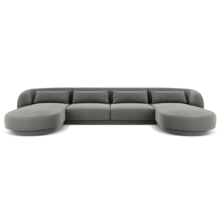 Tulum velour Cosmopolitan-design 5-seater sofa bed