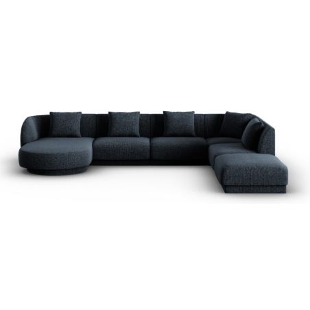 Narożnik 6-os. Tulum Szenil Cosmopolitan-design prawy niebieski