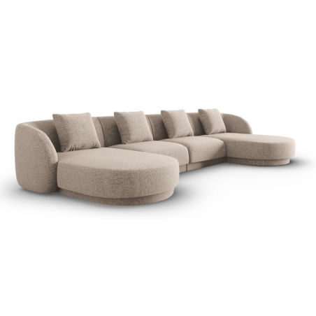 Tulum Shenil Cosmopolitan-design 5-seater panoramic corner sofa