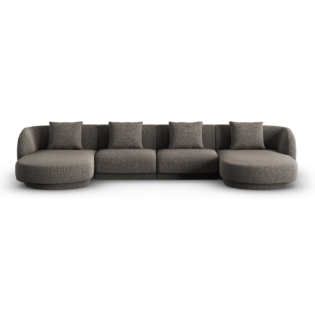 Tulum Shenil Cosmopolitan-design 5-seater panoramic corner sofa