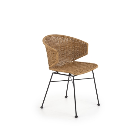 K407 chair natural / black ( 1p=2pcs ) Halmar