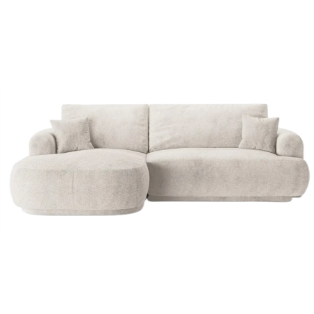 Corner side - Left, colour - shades of beige, Micadoni textiles structured fabric - Sorella 03