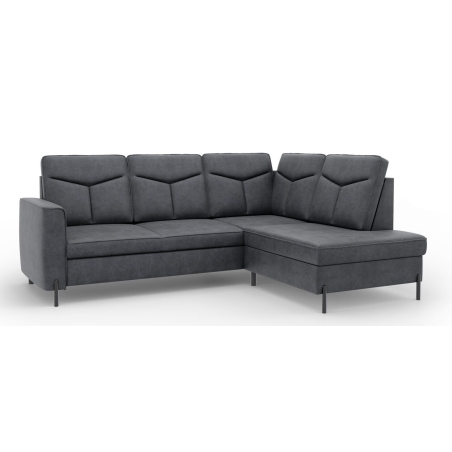 Corner side - Rights, colour - Dark grey, MebloSoft size 3 - Whisper 18 Anthracite