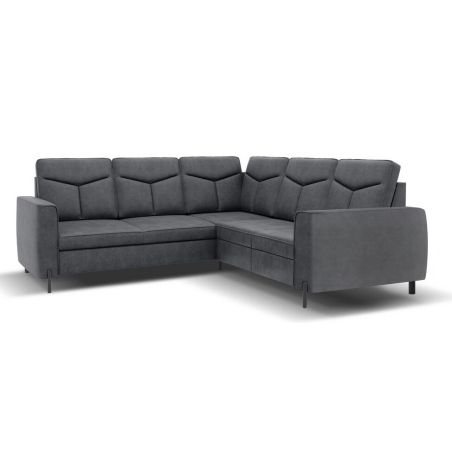 Corner side - Rights, colour - Dark grey, MebloSoft size 3 - Whisper 18 Anthracite