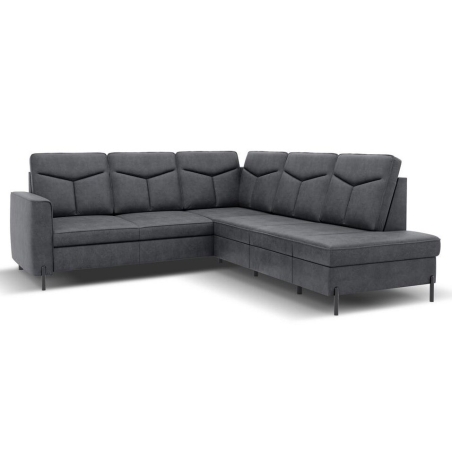 Corner side - Rights, colour - Dark grey, MebloSoft size 3 - Whisper 18 Anthracite