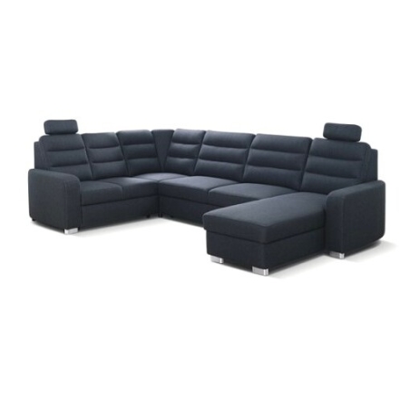 Corner side - Rights, colour - Dark grey, MebloSoft size 3 - Aston 18