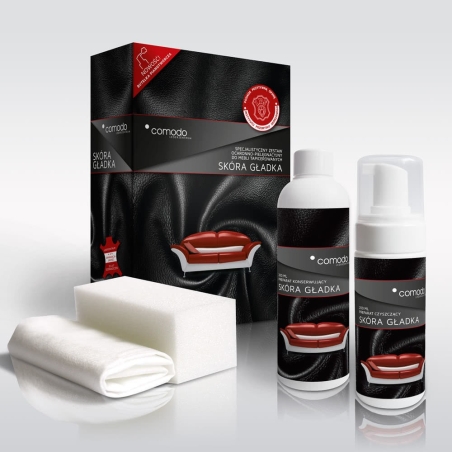 Care set for upholstered furniture Smooth and natural leather Comodo