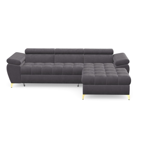 Tkaniny Promocyjne: Letto 97 Kolor tapicerki: Ciemny szary Kolorystyka nóg: Złoty 