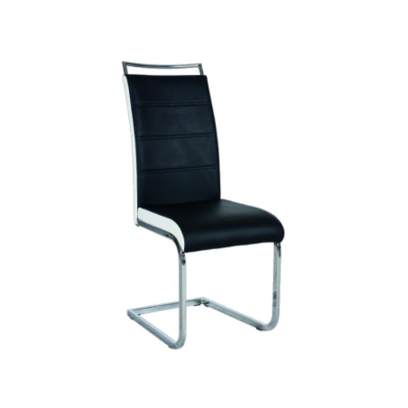 Chair H441 black with white sides Eco leather_outlet Signal