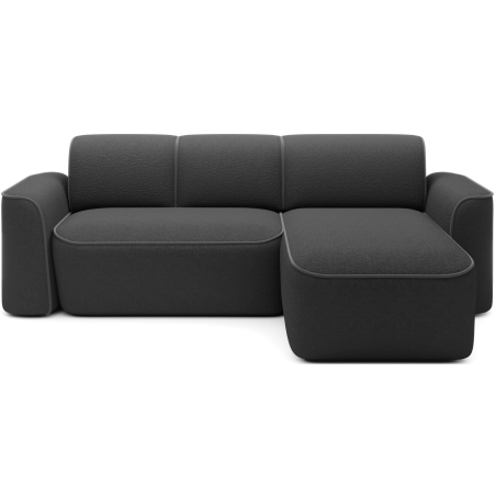 Kolor tapicerki: odcienie czerni Classic Eltap: Royal 05 Narożnik Ume kolorystyka przeszycia: Velvetmat 04 