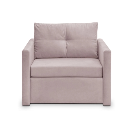 Sofa jednoosobowa Bunio rozkładana z pojemnikiem różowa Black Red White