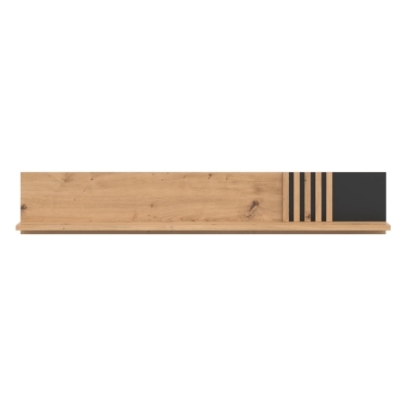 Półka ścienna Vabres 135 cm dąb artisan lamele Black Red White