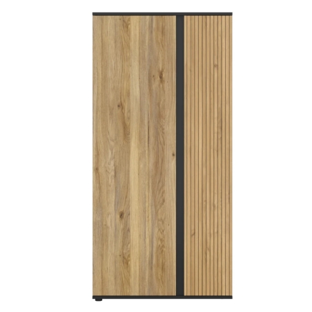 Luen 95 cm two-door wardrobe oak tegola/oak mauvella Black Red White