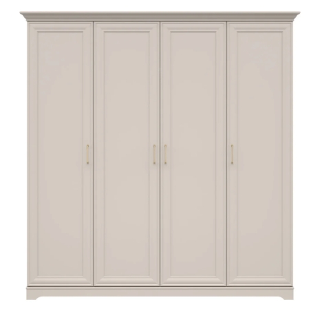 Four-door wardrobe Anga 201 cm kashmir Black Red White