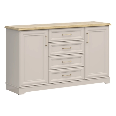 Anga 154 cm chest of drawers with 2 doors and 4 drawers kashmir/oak mauvellar Black Red White