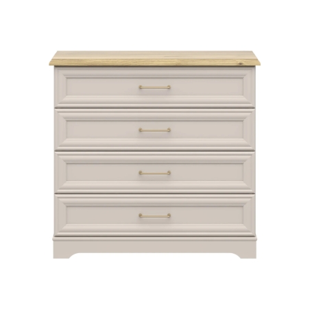 Komoda Anga 94 cm z szufladami kashmir/dąb mauvella Black Red White