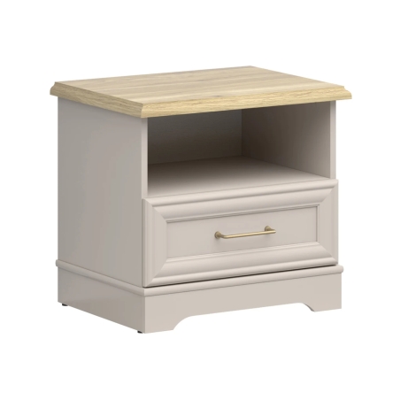 Anga 54 cm bedside cabinet with drawer kashmir/oak mauvella Black Red White