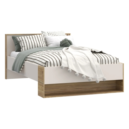 Eliston bed frame 120x200 oak mauvella/sand Black Red White