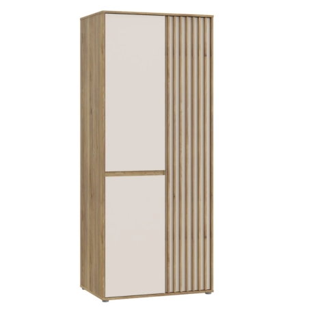 Two-door wardrobe Eliston 84 cm oak mauvella/sand Black Red White
