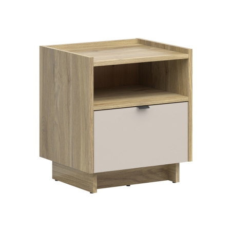 Dalva 50 cm bedside cabinet oak mauvella/kashmir Black Red White