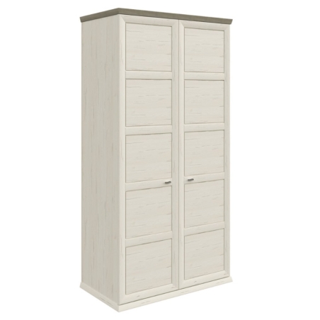 Camron 104 cm aurelio pine two-door wardrobe Black Red White