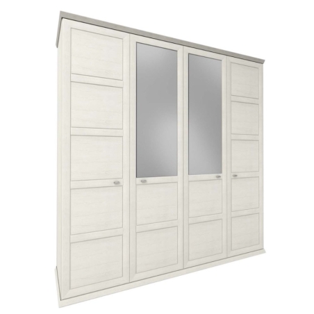 Camron 204 cm four-door wardrobe with mirror aurelio pine Black Red White
