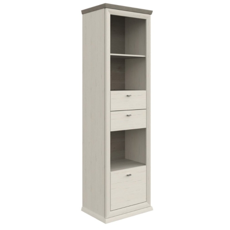 Camron 60 cm bookcase with 3 drawers aurelio pine Black Red White