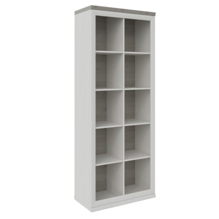 Camron 80 cm bookcase with 8 shelves aurelio pine Black Red White