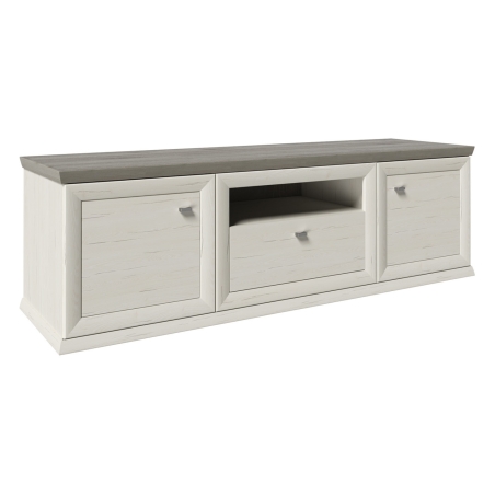 RTV Camron 180 cm cabinet with 2 doors and aurelio pine drawer Black Red White