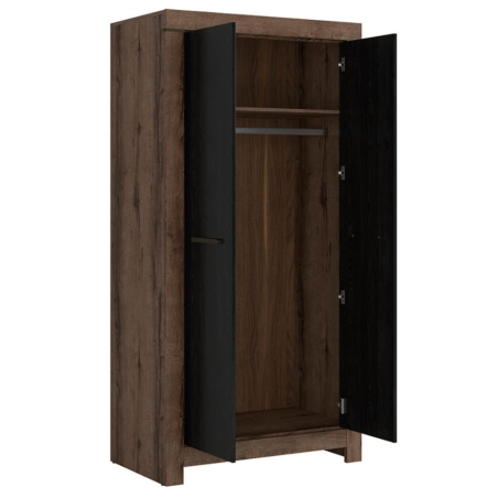 Balin 2-door wardrobe Black Red White