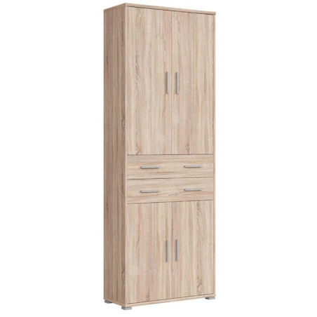Bookcase Brw Office 79cm x 221cm x 35cm Black Red White