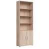 Brw Office Regał 79cm x 221cm x 35cm Black Red White