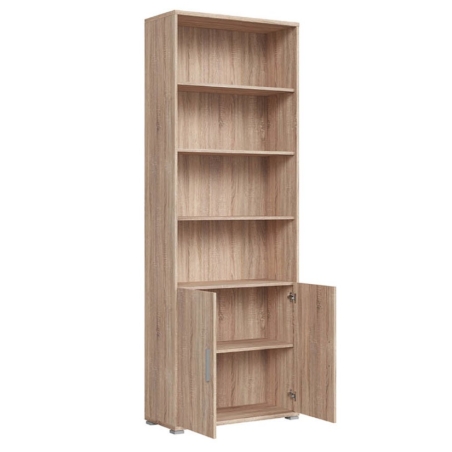 Bookcase Brw Office 79cm x 221cm x 35cm Black Red White