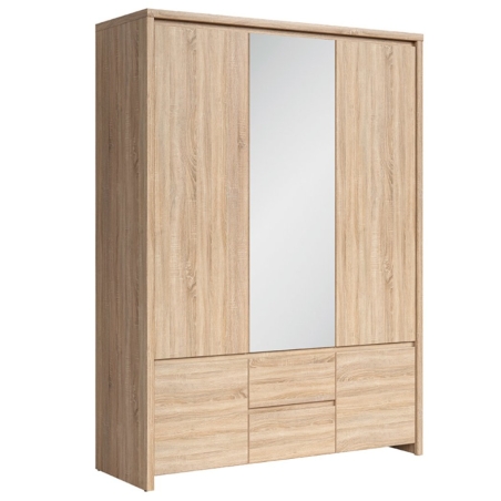 Kaspian wardrobe SZF5D2S Black Red White