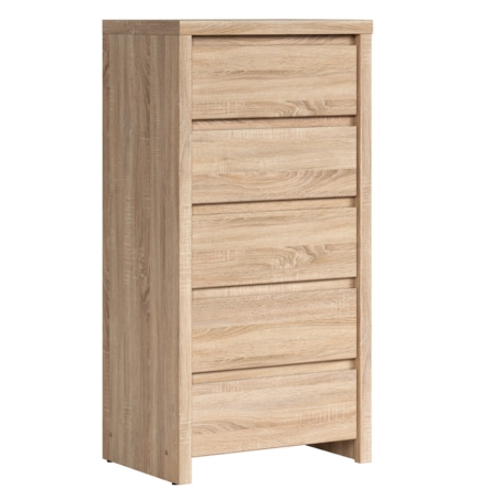 Kaspian chest of drawers KOM5S Black Red White