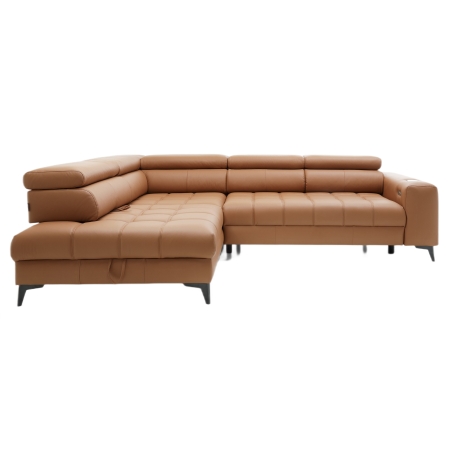 Baggio sofa bed with natural leather container Versailles