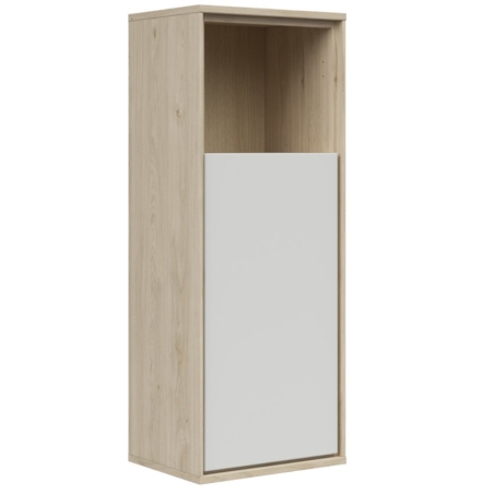 Szafka wisząca Ema 36 cm z drzwiami i półką orzech jackson hickory/jasny szary Black Red White