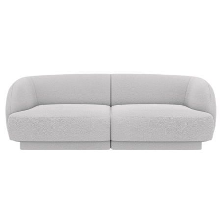 Sofa 2-osobowa Miley Micadoni jasny szary bukla