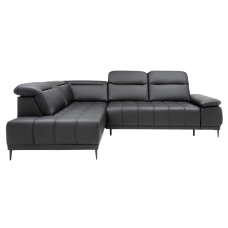 Focus L natural leather Versailles corner sofa