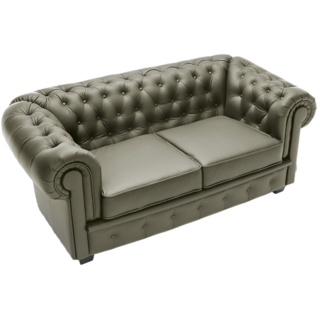 Chesterfield 2 natural leather Versailles sofa