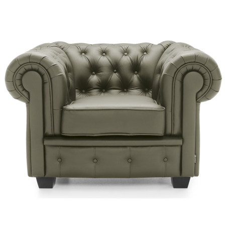 Fotel Chesterfield 1 skóra naturalna Wersal odcienie zielonego Fotel Chesterfield 1 skóra naturalna Wersal odcienie zielonego