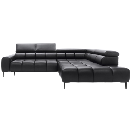 Plaza L natural leather Versailles corner sofa