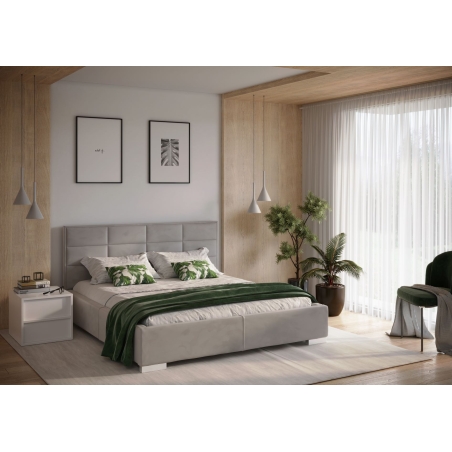 Upholstered bed with container Pomoza 140x200cm Forte
