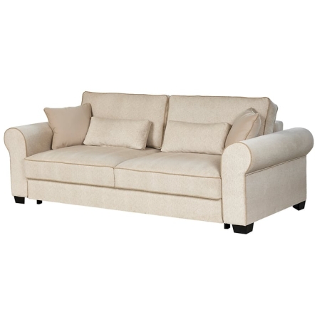 Sofa trzyosobowa Elizabeth Black Red White odcienie beżu Raven 22
